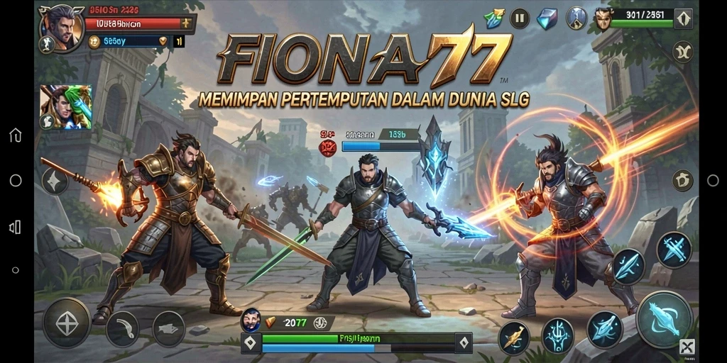 Tangkapan layar menunjukkan pertempuran strategis dalam FIONA77