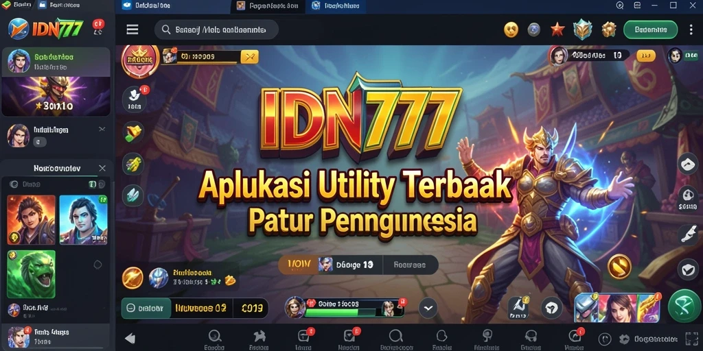 Tampilan utama IDN777 dengan tampilan antarmuka yang bersih dan fungsional.