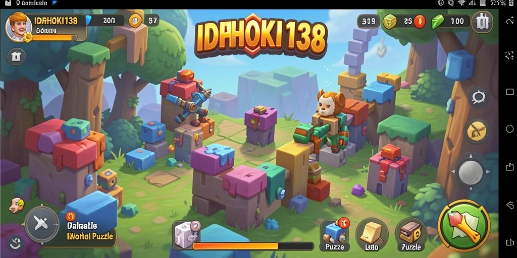 Screenshot utama IDRHOKI138 menampilkan gameplay Puzzle yang seru.