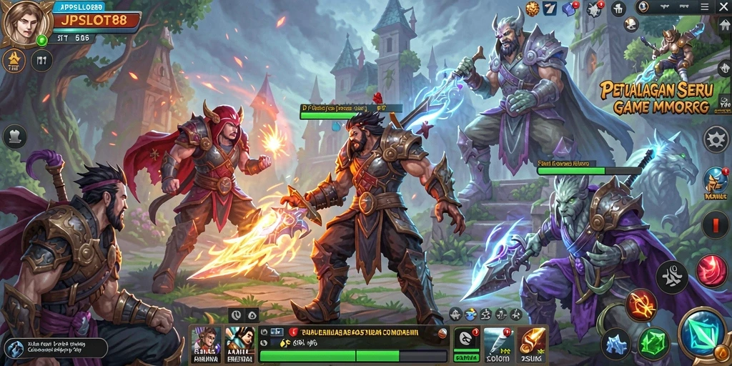 Tampilan gameplay seru di dunia <strong>JPSLOT88</strong> MMORPG.