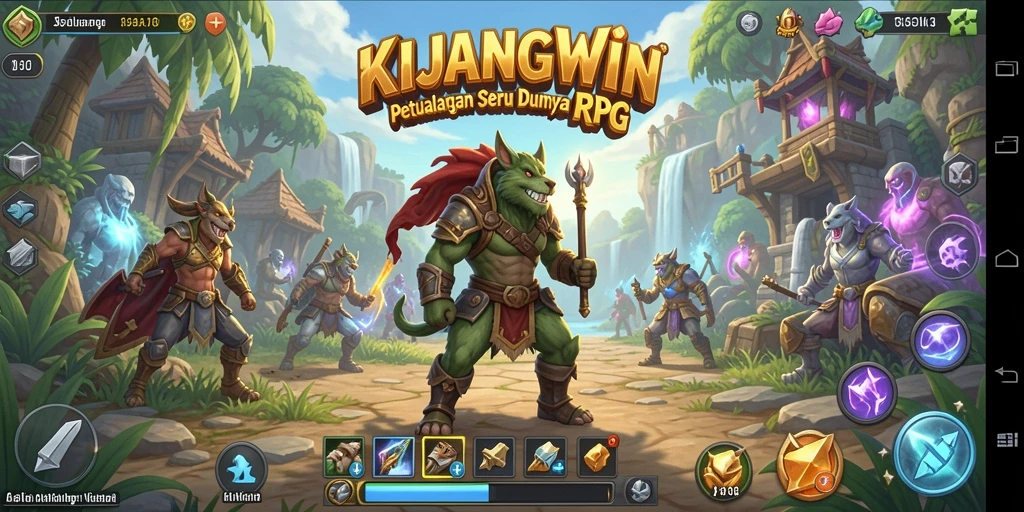 Tampilan gameplay seru di KIJANGWIN dengan karakter yang beraksi.