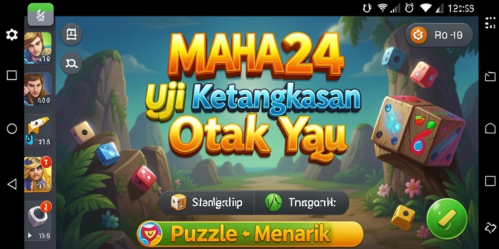 Tampilan gameplay menantang dalam MAHA24 yang penuh warna.