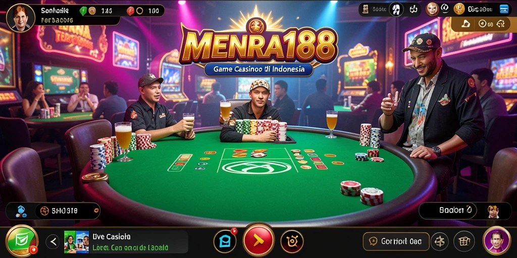 Screenshot MENARA188 menampilkan dealer langsung dalam permainan Live Casino.