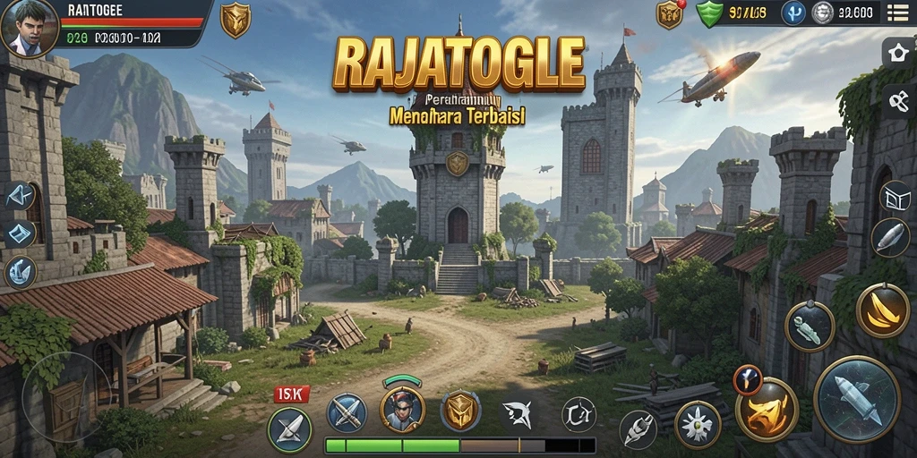 Tampilan gameplay menara pertahanan di RAJATOGEL