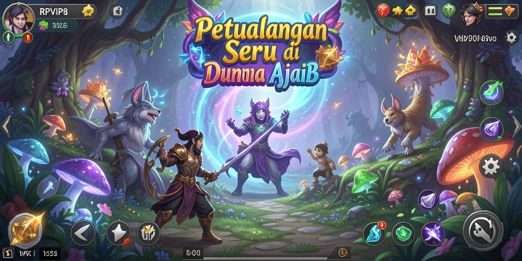 Screenshot RPVIP8 menampilkan aksi seru dalam dunia petualangan yang menawan.