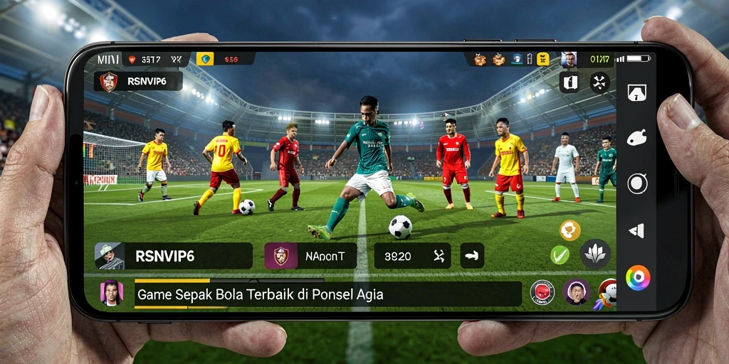 Screenshot gameplay <strong>RSNVIP6</strong> menampilkan aksi seru di lapangan sepak bola.