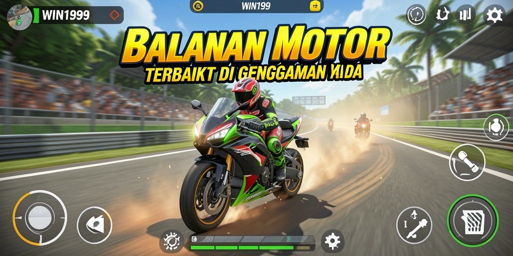 Tampilan menakjubkan dari gameplay balapan motor di WIN199.